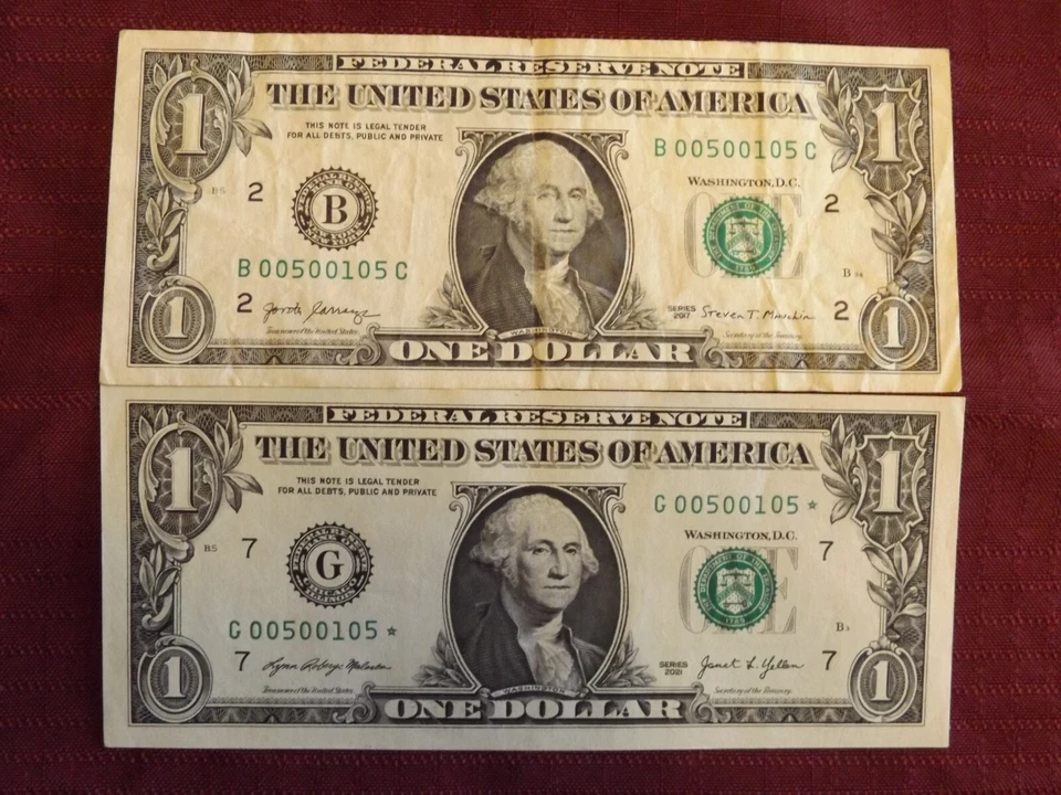 My-Recently-Acquired-Five-Sets-Of-Duplicate-Serial-Number-Dollar-Bills